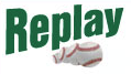 Replay baseball logo